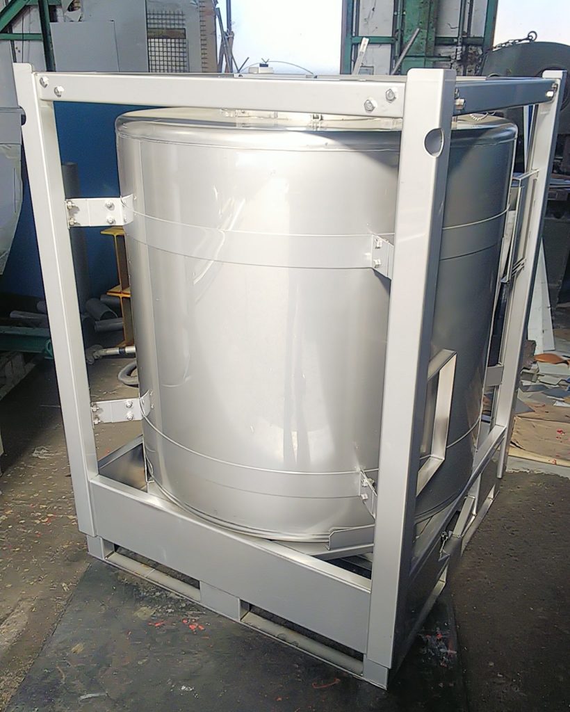 1000Lステンレス撹拌コンテナ | 日高商店